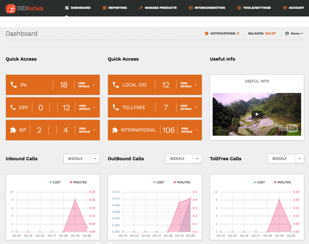 SIP Trunk Customer Portal